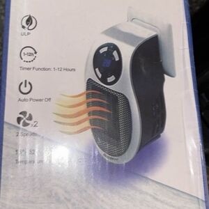 Portable Black and White Heater Fan